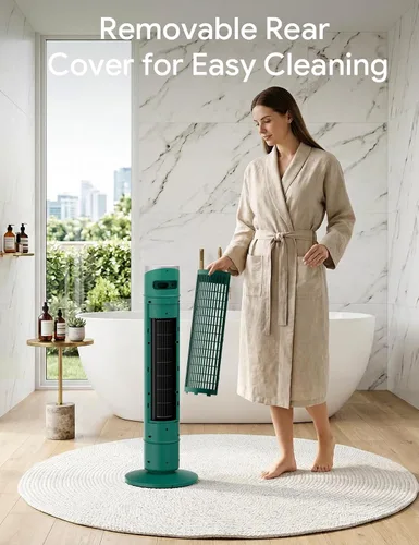 Vista 38 de ZAFRO Ventilador de torre inteligente para dormitorio, ventilador de torre oscilante de 120°, 28 pies/s de alta velocidad, 12 velocidades, 4 modos