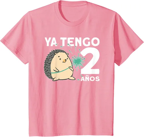 Vista 8 de Niños Niños 2 Cumpleaños erizo Ya tengo 2 años Camiseta