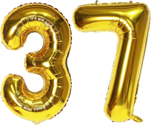 Vista 20 de Globos digitales dorados de 40 pulgadas, con número 10, globos de helio para decoraciones de fiesta de cumpleaños y suministros para decoración