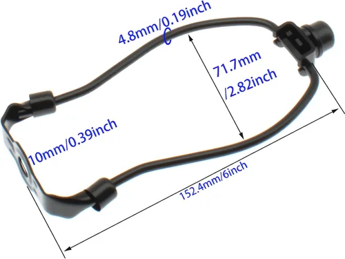 Vista 2 de Kit de soporte de arpa de pantalla de 6 pulgadas con marco de cuerno resistente con tapa de remate de lámpara sólida para lámparas de mesa y pie