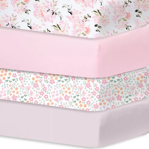 Vista 28 de Sábanas ajustadas para cuna para bebés niños 3 Pack, juego de sábanas de cuna de microfibra extra suave de 28" x 52" para colchón de cuna de bebé