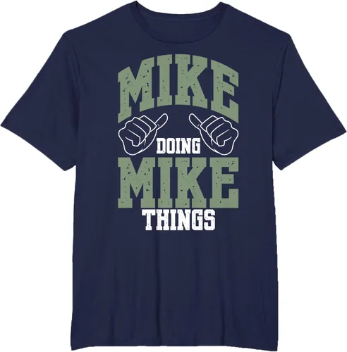 Vista 20 de Camiseta divertida de Mike Doing Mike Things Mike Birthday, Negro