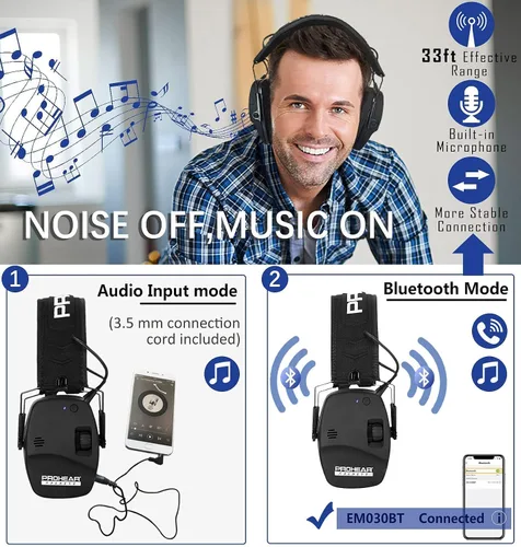 Vista 5 de PROHEAR Orejeras de tiro 030 con almohadillas de gel