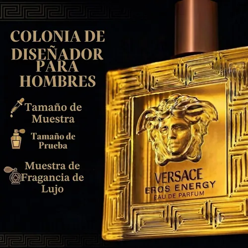 Vista 5 de Versace Eros Energy Mini Colonia para Hombre, EDP Splash Amarillo 0.17 oz, Tamaño de Muestra