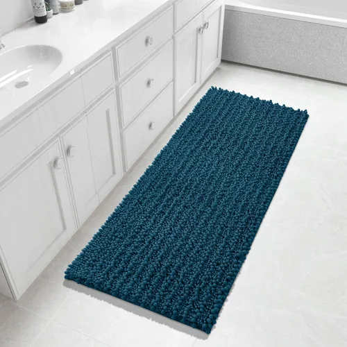 Vista 25 de Yimobra Alfombras de Baño Antideslizantes Lavables - Alfombra de Baño de Chenilla Ultra Suave Absorbente, Alfombra Peluda de Secado Rápido para Negro