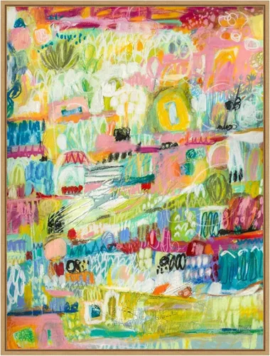 Vista 20 de Amanti Art Karen Fields - Lienzo enmarcado para pared, 24 x 18 pulgadas, jardín bohemio II por Karen Fields, lienzo enmarcado para pared, arte