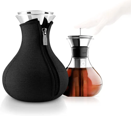 Vista 7 de EVA SOLO Tetera 34oz Vidrio de borosilicato sin goteo con cubierta aislante de neopreno Diseño, funcionalidad y calidad daneses Negro