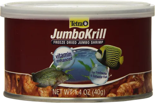 Vista 6 de Tetra JumboKrill - Camarones gigantes liofilizados de 3.5 onzas, golosinas de camarones naturales para peces de acuario, rojo (16198)