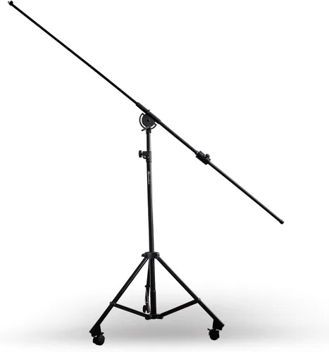 Vista 7 de AxcessAbles AXCMB-T Soporte de micrófono resistente con base de trípode ponderada Soporte de micrófono superior de 80.5 pulgadas de altura