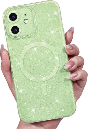 Vista 28 de LoeoeL Funda para iPhone 12 con Purpurina Compatible con Magsafe, Femenina Linda Brillante Magnética Mag Safe Bonita Funda para Teléfono