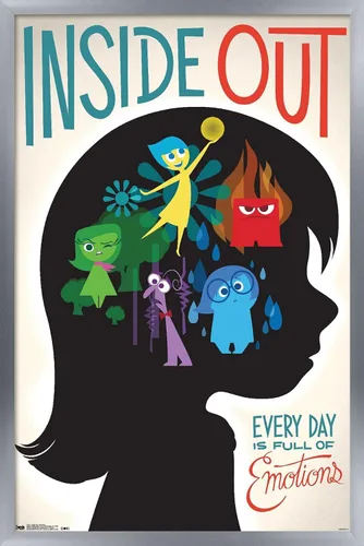 Vista 9 de Trends International Disney Pixar Inside Out - Póster de pared de emociones, 14.725 x 22.375 pulgadas, versión enmarcada de madera de granero