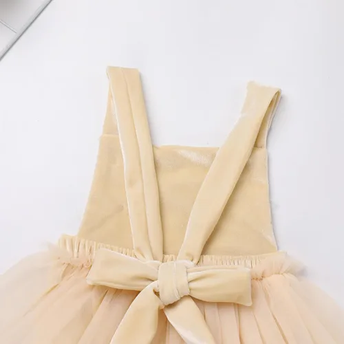 Vista 6 de Traje de terciopelo para bebé recién nacido, para el primer cumpleaños, otoño, invierno, vestido de tul, diadema, pastel de calabaza, sesión de fotos