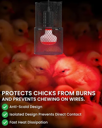 Vista 4 de GlowUp Soporte retráctil para lámpara de calor de reptiles, protector de emisor de calor de cerámica de 150 W con soporte anticalor, interruptor