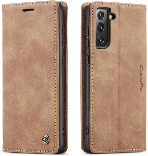 Vista 35 de Funda tipo cartera compatible con Samsung Galaxy S21 con tarjetero de bloqueo RFID, funda de piel con función atril para Samsung Galaxy S21 de 6.2