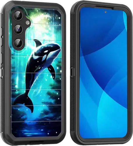 Vista 55 de Funda para Galaxy A15 5G, cuerpo completo, protección contra caídas, a prueba de polvo, resistente de 3 capas, militar, resistente, duradera