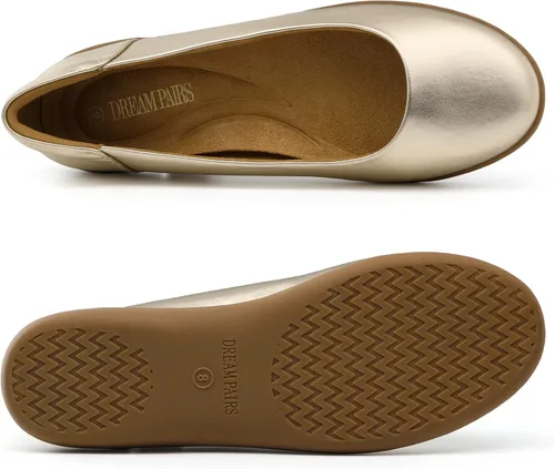 Vista 2 de DREAM PAIRS Zapatos planos cómodos de ballet para mujer, zapatos de oficina con punta redonda