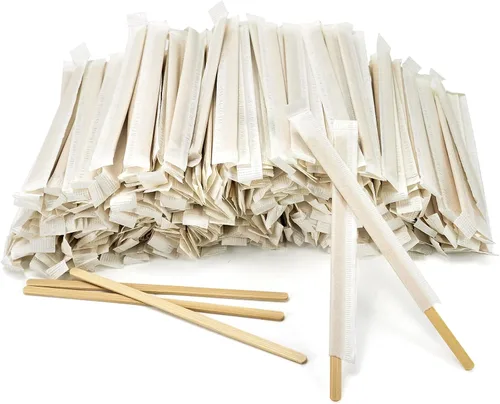 Vista 17 de 1000 unidades de palitos de café de bambú envueltos individualmente – Palitos para remover café de 5.5 pulgadas, palitos para remover para la barra