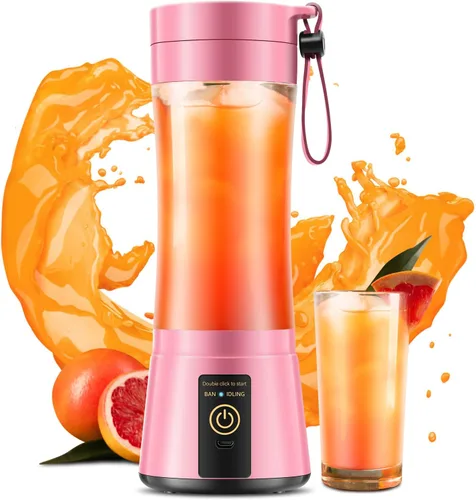 Vista 10 de Licuadora portátil inalámbrica de tamaño personal de 12 onzas – Mini licuadora para hacer batidos y batidos, inalámbrica, ligera, recargable, recién