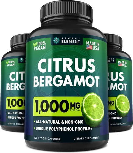 Vista 9 de Gomitas de bergamota cítrica de 1000 mg para mujeres y hombres, extracto de bergamota cítrica con berberina, CoQ10, cromo y vitamina C, apoyo