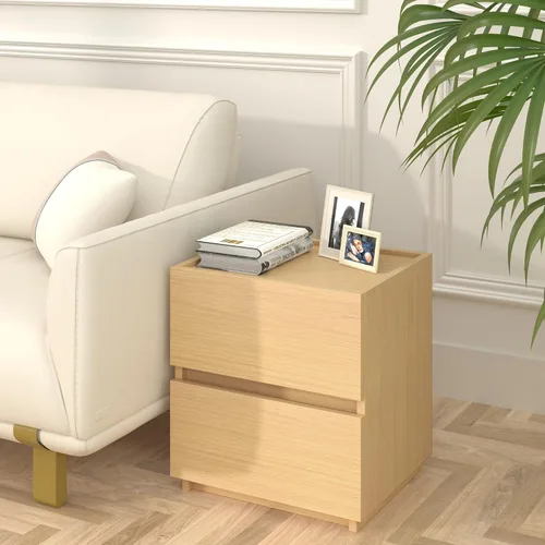 Vista 3 de furtble Cómoda apilable de 2 cajones, cubo de almacenamiento multiusos para dormitorio, armario de almacenamiento para entrada, mesita de noche