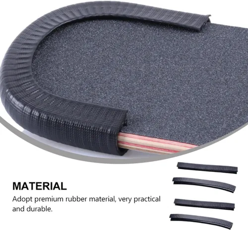 Vista 6 de BESPORTBLE 4 pares de cubierta protectora para tabla de peces, monopatín, parachoques de cubierta para patineta, protección contra impactos, tira