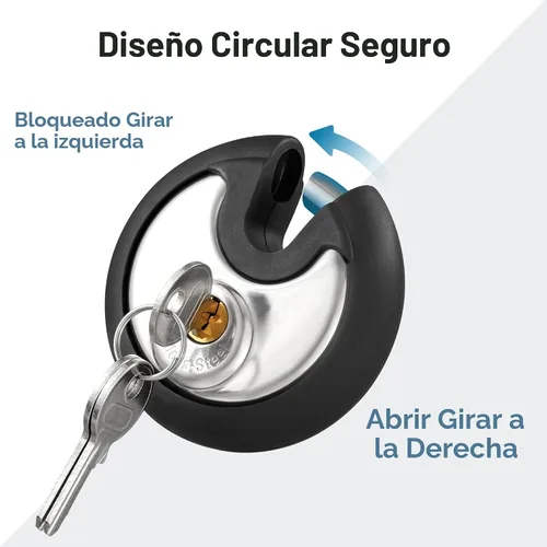 Vista 3 de Puroma Candado con llave, cerradura de casillero de acero inoxidable, cerraduras resistentes con 3 llaves, cerradura de unidad de almacenamiento
