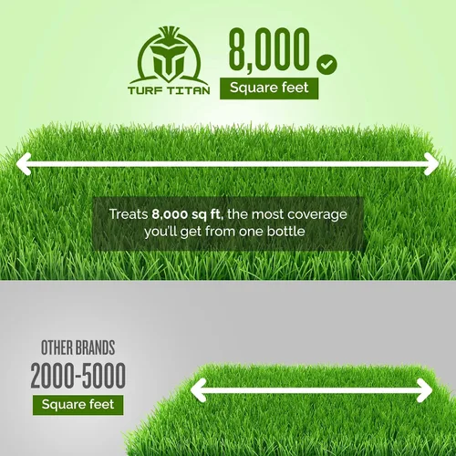 Vista 6 de Turf Titan Lawn Advancer - Fertilizante líquido de acción rápida para césped (32 onzas) con pulverizador de extremo de manguera, potenciador