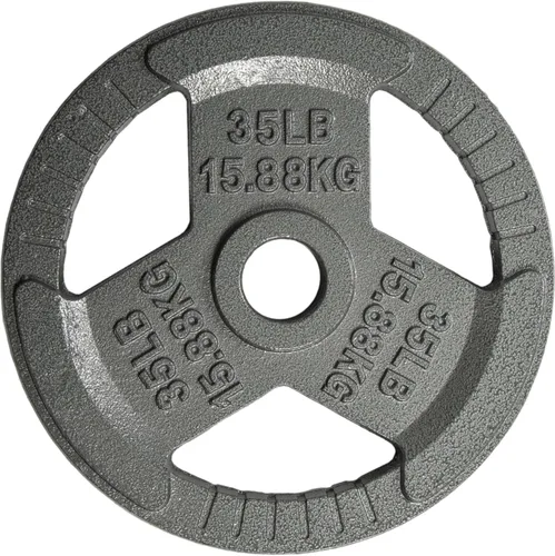 Vista 13 de Yes4All - Discos de pesas olímpicos de hierro fundido con asas tri-grip de 2 pulgadas, discos de pesas para levantamiento con acabado suave y A. 2.5