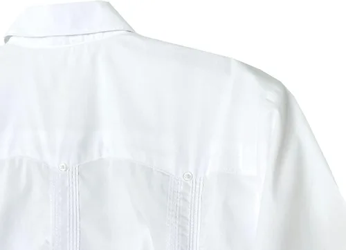 Vista 4 de SUNINCANS Camisa tradicional Guayabera con botones para hombre