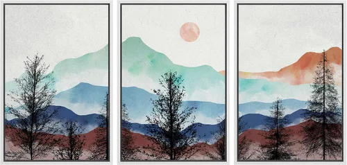 Vista 84 de MUDECOR Lienzo enmarcado para pared, juego de arte de ramo de flores de vida muerta de Marie Frosch, naturaleza, desierto, ilustración, arte