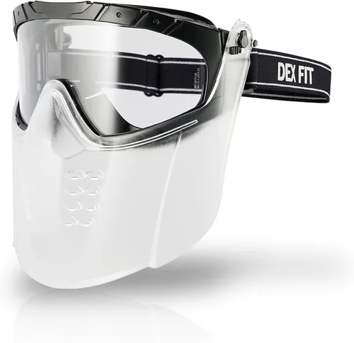 Vista 9 de DEX FIT Gafas de seguridad SG220, protección ocular contra salpicaduras químicas y de laboratorio de visión amplia, antivaho y resistentes a