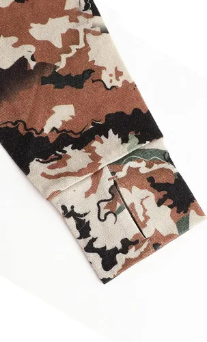 Vista 6 de Lichenland Camisas de camuflaje para hombre, 100% lana merina, capa base de caza