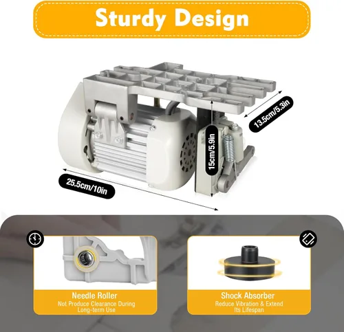 Vista 5 de PIAOCAIYIN Máquina de coser con servomotor, máquina de coser de zapatos de 600 W, Máquina de coser de motor sin escobillas de velocidad ajustable