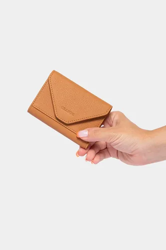 Vista 47 de grande Estuches para tarjetas 3639, Naranja, Tarjetero de cuero con cierre magnético, cartera pequeña de acordeón para mujer