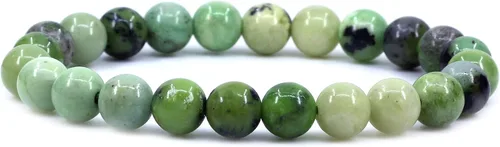 Vista 142 de Amandastone Pulsera elástica de cuentas redondas de 0.315 in con piedras preciosas naturales de 7 pulgadas