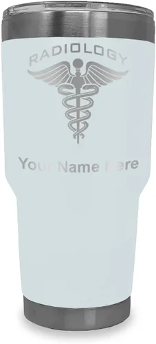 Vista 9 de LaserGram Vaso personalizado de 20 onzas, radiología (negro) Regalo grabado para radiólogos, acero inoxidable aislado al vacío, grabado con láser