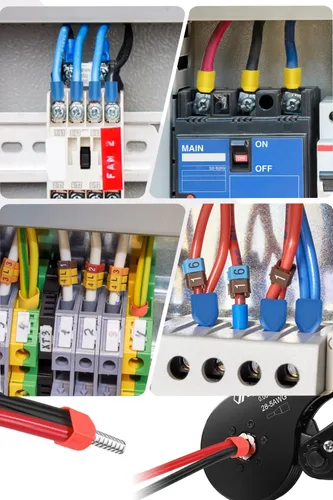 Vista 7 de Lytool Kit de Herramienta de Engarzado de Férulas, Engarzadora de Trinquete Hexagonal para 28-5 AWG, Férulas de Cable Aisladas, Engarzadora