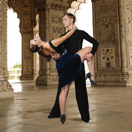 Vista 6 de Zapatos de baile latino de salsa de salón para mujer, zapatos de carácter con correa de tobillo para boda