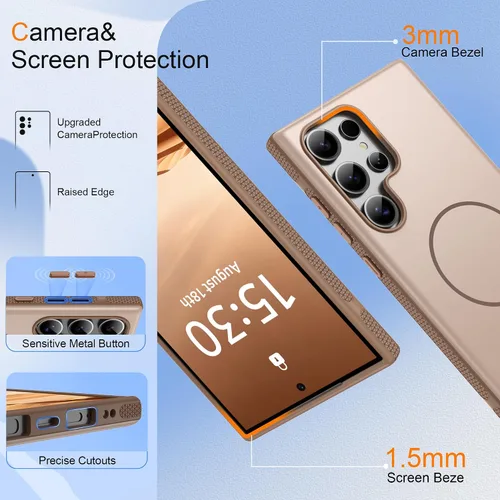 Vista 114 de Jshru Funda para Samsung Galaxy S26 Plus/Galaxy S25 Plus: para Galaxy S24 Plus [compatible con Magsafe] [2 protectores de pantalla HD] cubierta