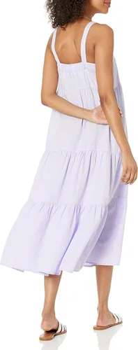 Vista 2 de The Drop - Vestido suelto y largo modelo Britt, escalonado, para mujer