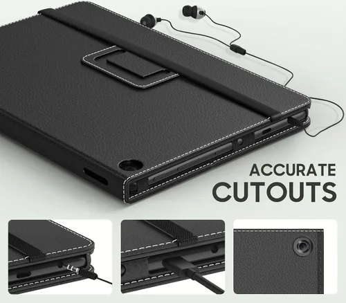 Vista 6 de MoKo - Funda para tablet Kindle Fire HD 10 y 10 Plus (11.ª generación, versión 2021), diseño delgado y plegable con función de encendido y apagado