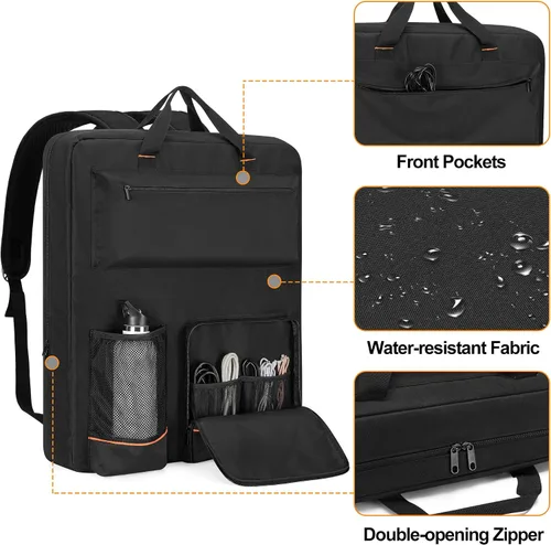 Vista 3 de HODRANT Bolsa de almacenamiento para paneles solares, mochila de viaje compatible con Jackery SolarSaga 100W 100X 200W, funda de transporte