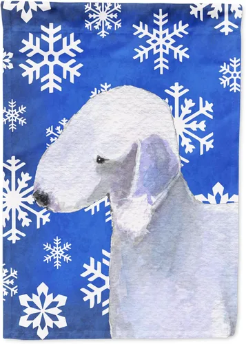 Vista 18 de Caroline's Treasures SC9374GF Bulldog English Snow flakes Holiday Garden Flag Buzón Bandera decorativa para patio exterior, patio, obras de arte