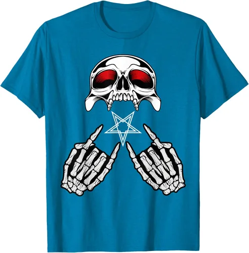 Vista 7 de Camisas de metal pesado con diseño de abanico de metal Negro