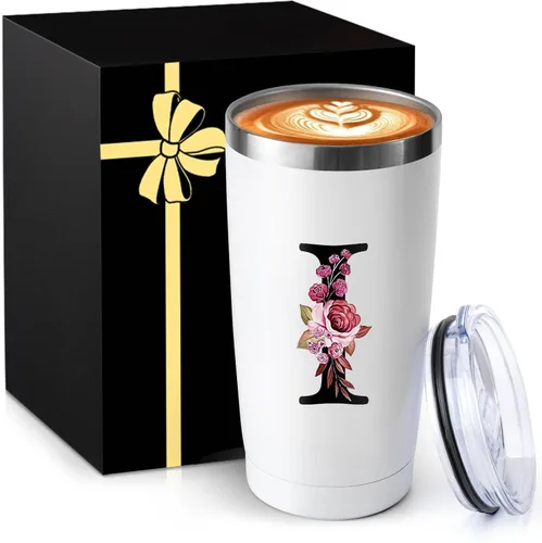 Vista 21 de Taza de café aislada de 20 onzas con tapa de acero inoxidable a prueba de derrames y fugas, pesada, grande, reutilizable, térmica, para viajes