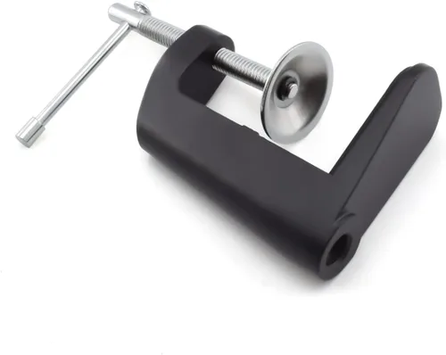 Vista 2 de Abrazadera de montaje de mesa de metal resistente en forma de C para micrófono, soporte de brazo de tijera de suspensión con tornillo