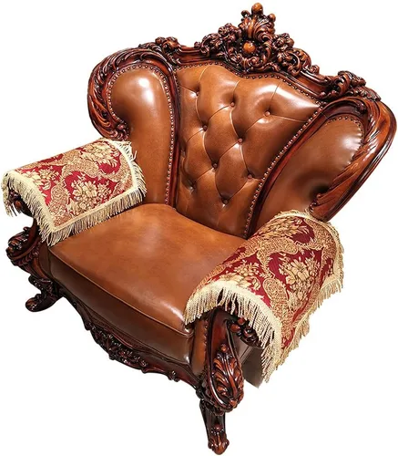 Vista 7 de Juego de 2 fundas de lujo para reposabrazos de sofá, fundas antideslizantes para reposabrazos de silla reclinable, fundas protectoras de cuero
