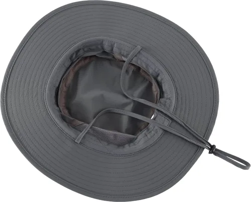 Vista 5 de Connectyle Sombrero de sol de ala ancha UPF 50+ para hombre, transpirable, para pesca, senderismo, safari, viajes Gris oscuro