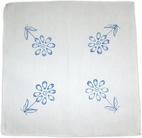 Vista 3 de Servilletas para bordar a mano mexicanas con dibujo Servilletas mexicanas con dibujo para bordar a mano (Flores 2)