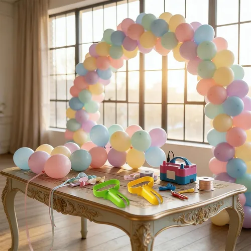 Vista 6 de Asltw - Herramienta de atar globos, paquete de 5, anudador rápido de globos para decoración rápida, herramienta de nudo ligera para globos de látex